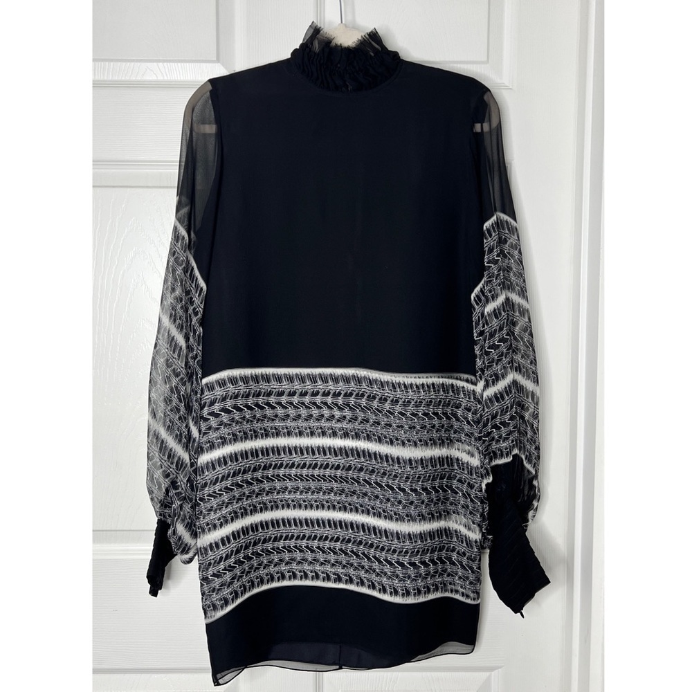 Thomas Wylde 100% Silk Dress Long Sleeve